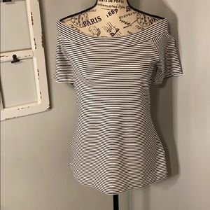 J Crew Off Shoulder Striped Top